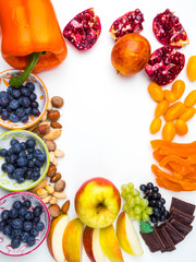 Good Foods for Heart. Healthy diet. super healthy food, rich in antioxidants, good sources of vitamins, resveratrol