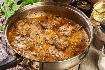 Pork tenderloin in mushroom sauce