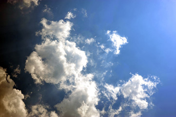 blue sky with white clouds