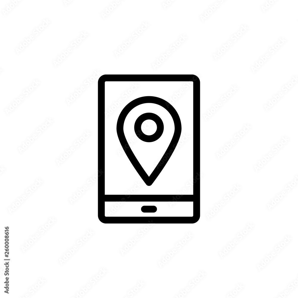 Poster location, smartphone, vector icon. can be used for web and mobile. navigation and map vector icon