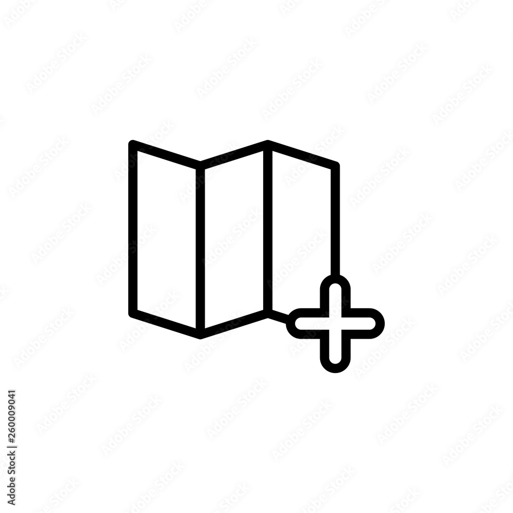 Aufkleber location, add, vector icon. can be used for web and mobile. navigation and map vector icon
