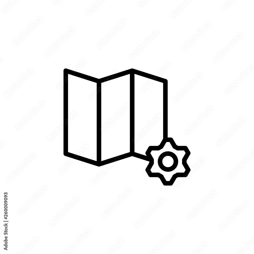 Poster location, settings, vector icon. can be used for web and mobile. navigation and map vector icon