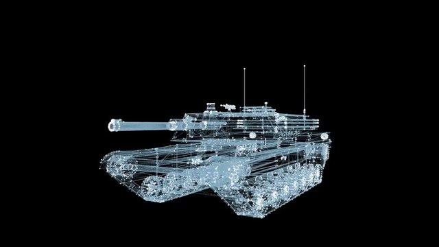 Abstract tank of points. 3D illustration turntable video