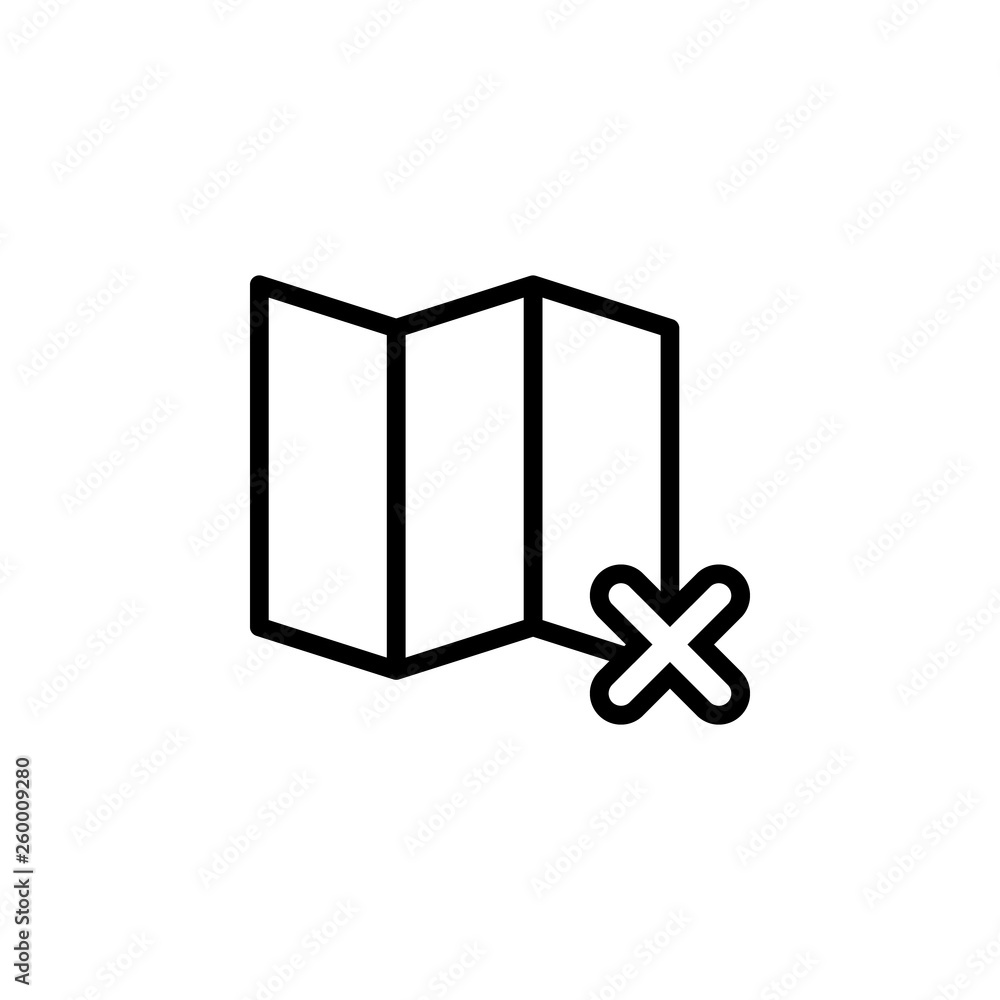 Aufkleber location, delete, vector icon. can be used for web and mobile. navigation and map vector icon
