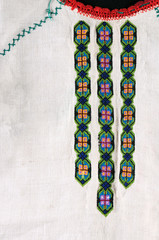 ornamentation of old Ukrainian shirts, embroidery and pattern placement
