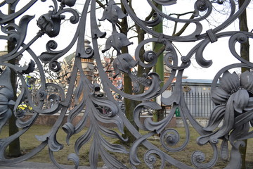detail of old fence