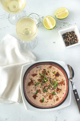Bowl of clam chowder