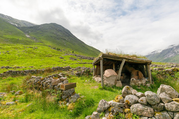 fireplace in scotish highlands