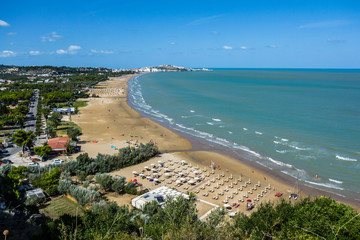 Walking on Vieste's beach, fantastic view