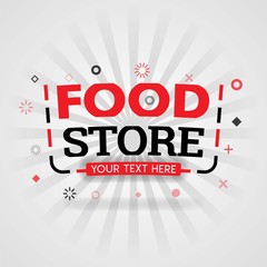 Template for food store sell red cover book. Can be use for food advertising poster and flyer, social media post promotion, online marketing. Food industry, restaurant, printing, company, web banner