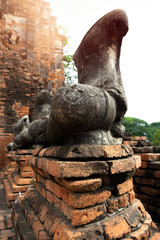 Fototapeta na wymiar Archaeological Site in Ayutthaya Province in Thailand