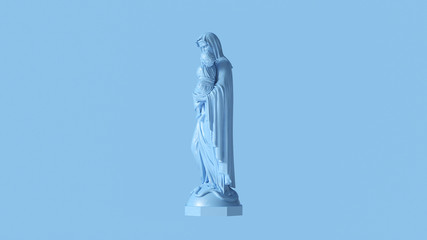 Pale Blue Mary an Child Statue 3d illustration 3d render