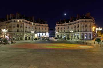 Fototapeta na wymiar Nantes by night