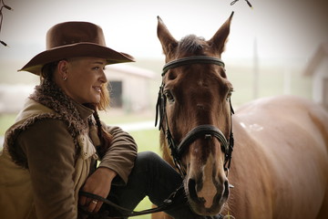 cowgirl with her horse