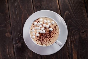cappuccino with marshmallow