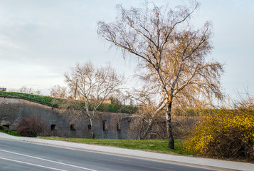 Fototapeta na wymiar Novi Sad, Serbia-Old walls of Petrovaradin fortress