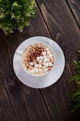 cappuccino with marshmallow