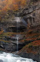 Landscapes of Ordesa in Autumn. Spain