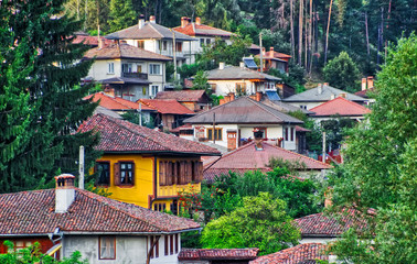 Fototapeta premium Houses in Koprivshtitsa town, Bulgaria.