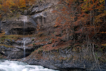 Landscapes of Ordesa in Autumn. Spain