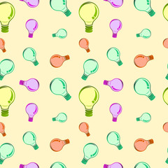 Bulb Colored Random Position Seamless Pattern Design