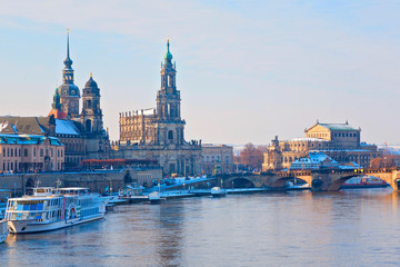 Dresden im Winter, Deutschland