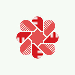 Logo Illustration Islamic Ornament Flower Simple Style