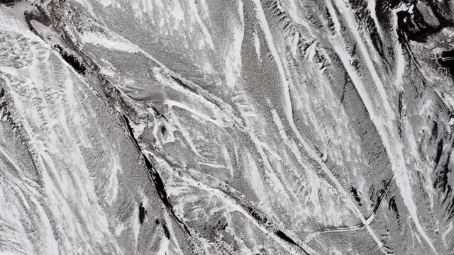 Deserted and Baron Icelandic Landscape Seen From the Air