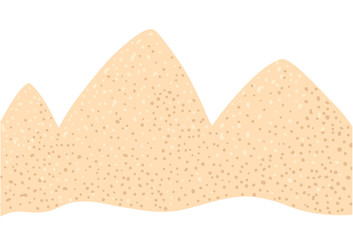 mountains of sand in the desert, vector