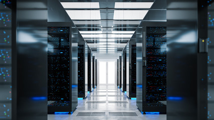 Backup cloud data service center. 3D rendering