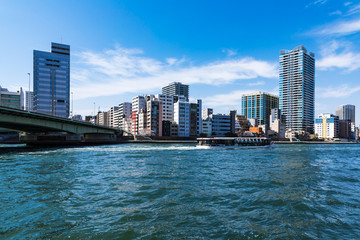 Fototapeta na wymiar (東京都ｰ都市風景)ウォーターフロント新川沿いの風景１１