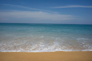 Fototapeta na wymiar Backgrounds Water wave sea beach Phuket Thailand