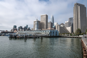 view of the port of san francisco in down town discrict
