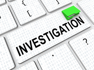 Criminal Investigation Key Showing Crime Detection Of Legal Offense 3d Illustration