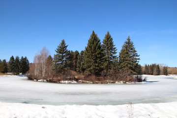 Frozen Island, William Hawrelak Park, Edmonton, Alberta