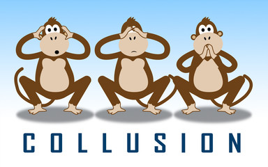 Collusion Report Monkeys Showing Russian Conspiracy Or Criminal Collaboration 3d Illustration