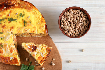 Healthy Vegan Spinach, Lentil & Chickpea Pie