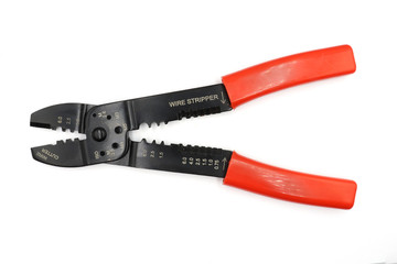 Obraz premium wire stripper or wire cutter isolated on white background