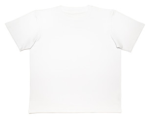 White shortsleeve cotton tshirt template isolated