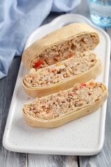 Fish Strudel with salmon