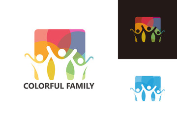 Colorful Family Logo Template Design Vector, Emblem, Design Concept, Creative Symbol, Icon
