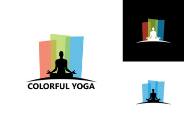 Colorful Yoga Logo Template Design Vector, Emblem, Design Concept, Creative Symbol, Icon