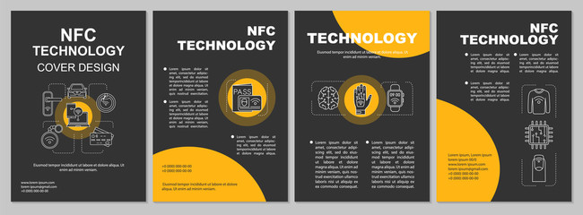 Fototapeta na wymiar NFC technology brochure template layout