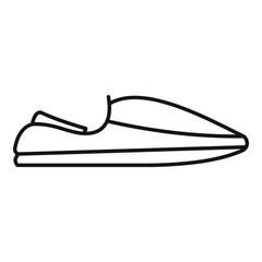 Futuristic jet ski icon. Outline futuristic jet ski vector icon for web design isolated on white background
