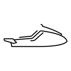 Fast jet ski icon. Outline fast jet ski vector icon for web design isolated on white background