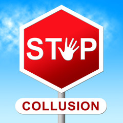 Russia Collusion Sign Depicting Conspiracy And Cooperation With The Russian Government 3d Illustration