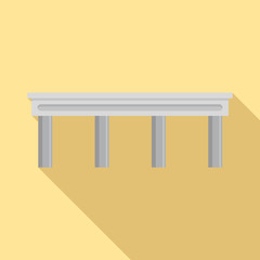 Autobahn bridge icon. Flat illustration of autobahn bridge vector icon for web design