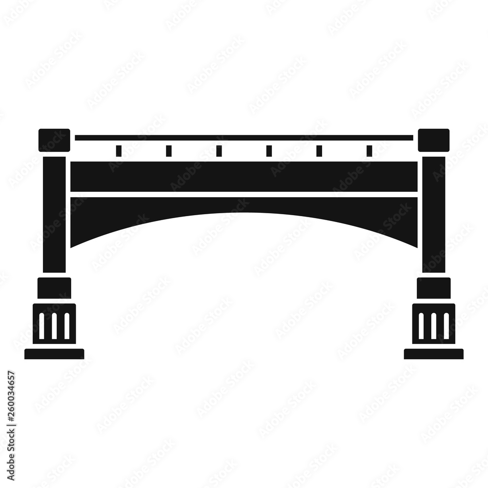 Aufkleber small bridge icon. simple illustration of small bridge vector icon for web design isolated on white 