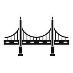 Big metal bridge icon. Simple illustration of big metal bridge vector icon for web design isolated on white background
