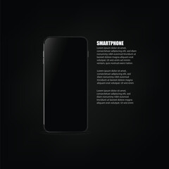 Realistic smartphone with blank screen. vector illustration eps10